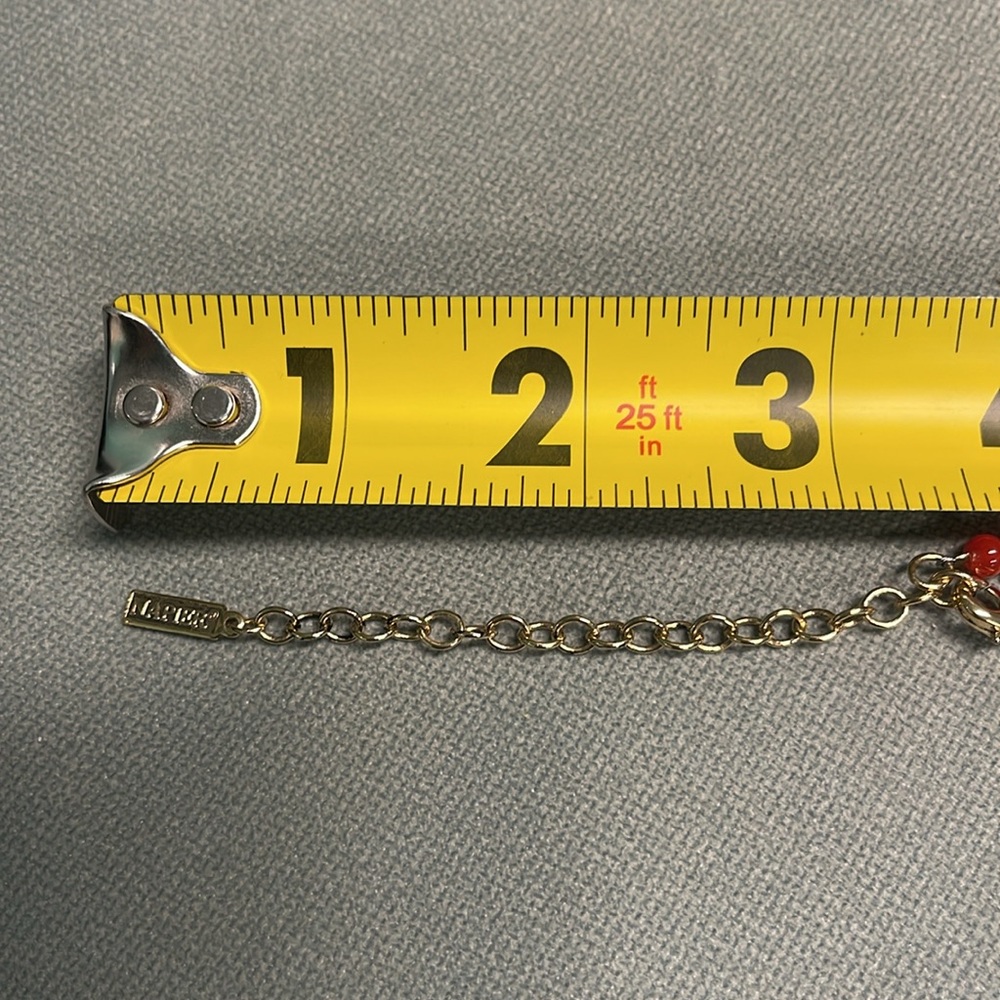 VINTAGE NAPIER CORNELIAN RED BEADS & GOLD TONE BEADS SUNDIAL MEDALLION NECKLACE - Picture 9 of 12